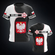 AIO Pride - Custom Name Poland Hexagon Pattern Unisex Adult Shirts