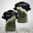 AIO Pride - Custom Name Greece Coat Of Arms And Flag Unisex Adult Shirts