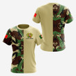 AIO Pride - Custom Name Portugal Coat Of Arms Half Camo Design Unisex Adult Shirts