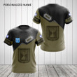 AIO Pride - Custom Name Coat Of Arms Israel Unisex Adult Shirts