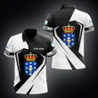 AIO Pride - Custom Name Galicia Coat Of Arms Diamond White Unisex Adult Shirts