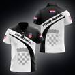 AIO Pride - Custom Name Croatia Hrvatska Coat Of Arms Black And White Unisex Adult Shirts