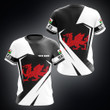 AIO Pride - Custom Name Wales Welsh Dragon Diamond White Unisex Adult Shirts