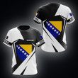 AIO Pride - Custom Name Bosnia Coat Of Arms Diamond White Unisex Adult Shirts