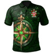 AIO Pride Ireland Clothing - Cullen or O'Cullen Irish Family Crest Polo Shirt - Celtic Irish Compass & Shamrock