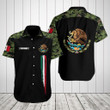 AIO Pride - Custom Name Mexico Coat Of Arms Flag Camo Hawaiian Shirt