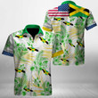 AIO Pride - Jamaica Map & American Flag Hawaiian Shirt