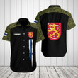 AIO Pride - Custom Name Finland Coat Of Arms Flag Camo Hawaiian Shirt