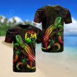 AIO Pride - Tonga Polynesian Turtle Blooming Hibiscus Reggae Unisex Adult T-shirt