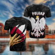AIO Pride - Poland Coat Of Arms Black Folk Unisex Adult T-shirt
