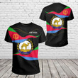 AIO Pride - Eritrea Black Unisex Adult T-shirt