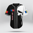 AIO Pride - Skulls Printed With Flags Moldova Unisex Adult Baseball Jersey Shirt