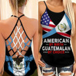 AIO Pride - American By Birth Guatemalan By Choice Criss-Cross Back Tank Top