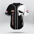 AIO Pride - Skulls Printed With Flags Netherland Unisex Adult Baseball Jersey Shirt