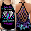 AIO Pride - Suicide Awareness In Loving Memory For My Son Criss-Cross Back Tank Top