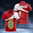 AIO Pride - Denmark Coat Of Arms Flag Special - New Version Unisex Adult Polo Shirt