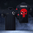 AIO Pride - Customize Turkey Flag Skull Polo Shirt