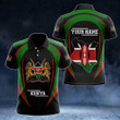 AIO Pride - Customize Kenya Map & Coat Of Arms Unisex Adult Polo Shirt