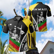 AIO Pride - Hawaii Map Polynesian Kanaka King Kamehameha Black Unisex Adult Polo Shirt