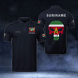 AIO Pride - Customize Suriname Coat Of Arms - Flag Skull Polo Shirt
