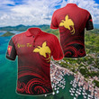 AIO Pride - Customize Papua New Guinea - Raggiana Bird of Paradise Polynesian Patterns Unisex Adult Polo Shirt