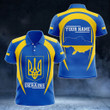 AIO Pride - Customize Ukraine Map & Coat Of Arms Unisex Adult Polo Shirt