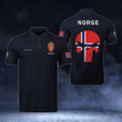 AIO Pride - Customize Norway Coat Of Arms - Flag Skull Polo Shirt
