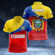 AIO Pride - Customize Ecuador Coat Of Arms Flag Special - New Version Over Print Polo Shirt