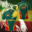 AIO Pride - Ethiopia The Rasta Lion Tattoo Unisex Adult Polo Shirt