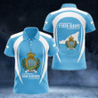 AIO Pride - Customize San Marino Map & Coat Of Arms Unisex Adult Polo Shirt