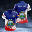 AIO Pride - Costa Rica Coat Of Arms - New Version Unisex Adult Polo Shirt