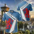 AIO Pride - Scotland - Scottish Lion Rampant Blue Unisex Adult Polo Shirt