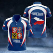AIO Pride - Customize Czech Republic Map & Coat Of Arms Unisex Adult Polo Shirt