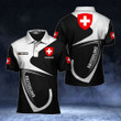 AIO Pride - Customize Switzerland Coat Of Arms & Flag Unisex Adult Polo Shirt