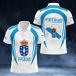 AIO Pride - Customize Galicia Map & Coat Of Arms Unisex Adult Polo Shirt