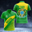 AIO Pride - Brasil Coat Of Arms Flag - New Version Unisex Adult Polo Shirt