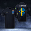 AIO Pride - Customize Sweden Coat Of Arms - Flag Skull Polo Shirt