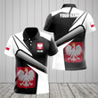 AIO Pride - Customize Poland Proud With Coat Of Arms Black And White Unisex Adult Polo Shirt
