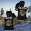 AIO Pride - Customize Mexico Black And White Unisex Adult Polo Shirt