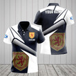 AIO Pride - Customize Scotland Proud With Coat Of Arms Black And White Unisex Adult Polo Shirt