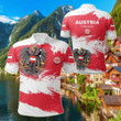 AIO Pride - Austria Flag Brush Unisex Adult Polo Shirt