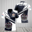 AIO Pride - Customize Luxembourg Proud With Coat Of Arms Black And White Unisex Adult Polo Shirt