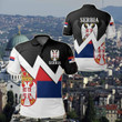 AIO Pride - Serbia Lightning Flag Unisex Adult Polo Shirt