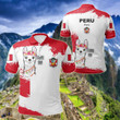 AIO Pride - Peru Flag Brush Unisex Adult Polo Shirt
