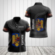 AIO Pride - Custom Name Romania Coat Of Arms Leather 3D Unisex Adult Polo Shirt