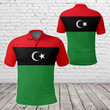 AIO Pride - Libya Original Flag Unisex Adult Polo Shirt