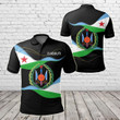 AIO Pride - Djibouti Black Unisex Adult Polo Shirt