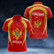 AIO Pride - Customize Montenegro Map & Coat Of Arms Unisex Adult Polo Shirt