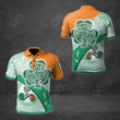 AIO Pride - Ireland Flag With Celtic Patterns Unisex Adult Polo Shirt