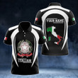 AIO Pride - Customize Italian Map & Coat Of Arms 3D Style Unisex Adult Polo Shirt